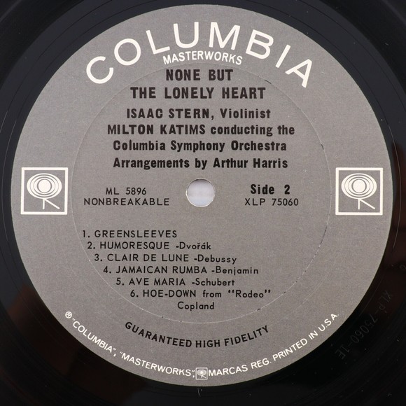 Isaac Stern Plays Great Violin Favorites - None But The Lonely Heart LP Record - Picture 13 of 16